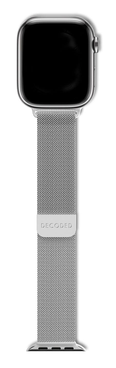 Decoded Traction Strap, Rem, Smartwatch, Silver, Apple, Apple Watch 38mm / 40mm / 41mm / 42mm, Rostfritt stål