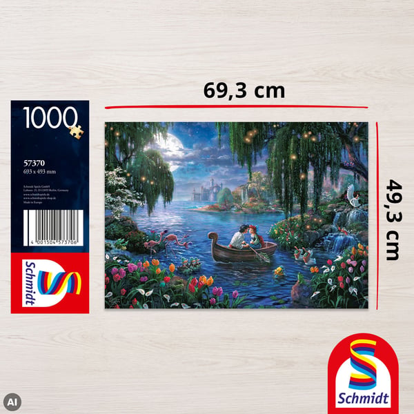 Schmidt Spiele Thomas Kinkade Studios: Disney Dreams Collections - The Little Mermaid and Prince Eric, 1000 stykker, Tegneserier, 12 år