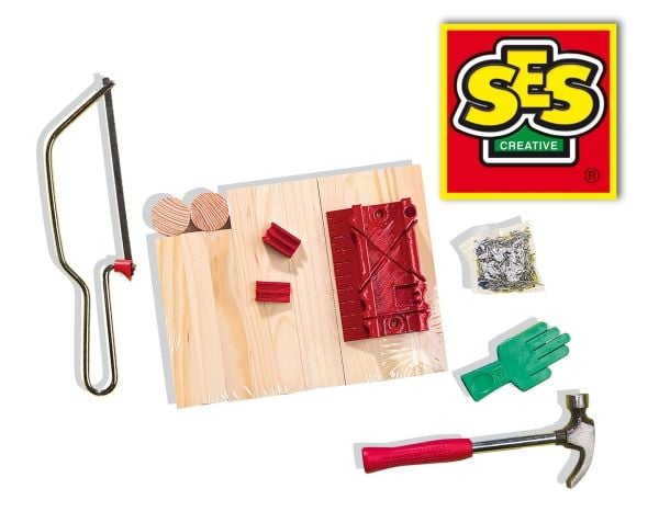 SES Creative Children''s Woodwork Set de Luxe, Lasten askartelupakkaus, 5 vuosi/vuosia, Puu, 1 kpl, 850 g