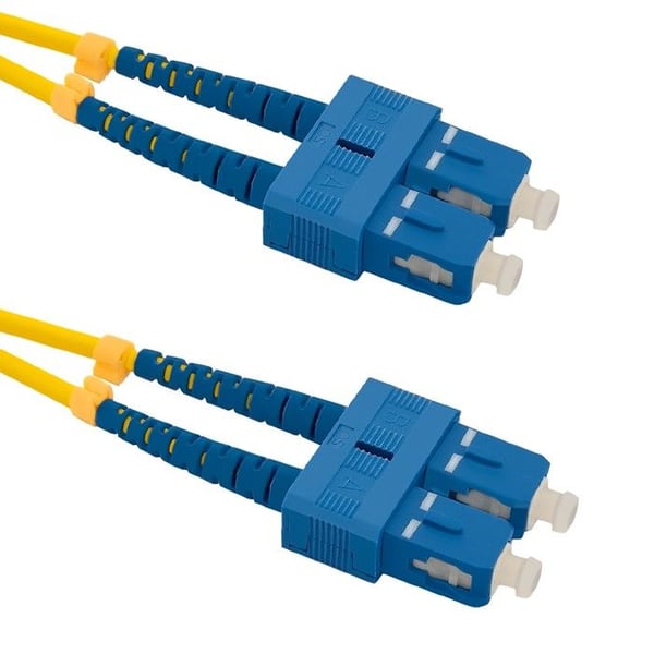 Qoltec - Koblingskabel - SC/UPC-enkeltmodus (hann) til SC/UPC-enkeltmodus (hann) - 2 m - fiberoptisk - dupleks - 9 / 125 micron - halogenfri - gul