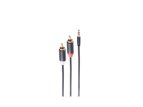 shiverpeaks BS33983-S, 3.5mm, Hanstik, 2 x RCA, Hanstik, 1,5 m, Sort