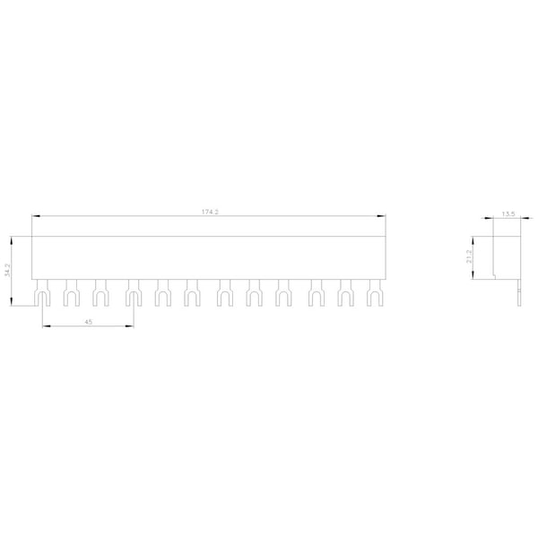 Siemens 3RV1915-1CB Samleskinne 1 stk
