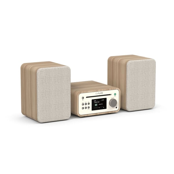 PURE Classic stereominisystem DAB+/FM Bluetooth CD/USB, vit/ek