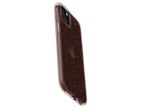 Spigen Liquid Crystal Glitter – Bakdeksel til mobiltelefon – termoplastisk polyuretan (TPU) – rosenkvarts – til Apple iPhone 15 Plus