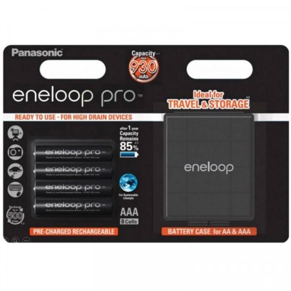 Panasonic eneloop pro BK-4HCDEC4BE - Batteri 4 x AAA - NiMH - (uppladdningsbart) - 930 mAh