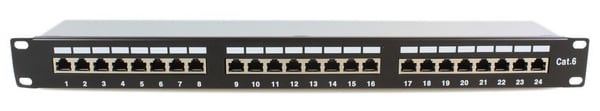 MicroConnect - Koblingspanel - CAT 6 - FTP - svart - 19" - 24 porter