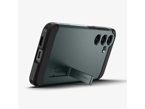 Spigen Tough Armor, Omslag, Samsung, Galaxy S24 (2024), 15,8 cm (6.2"), Svart, Grön