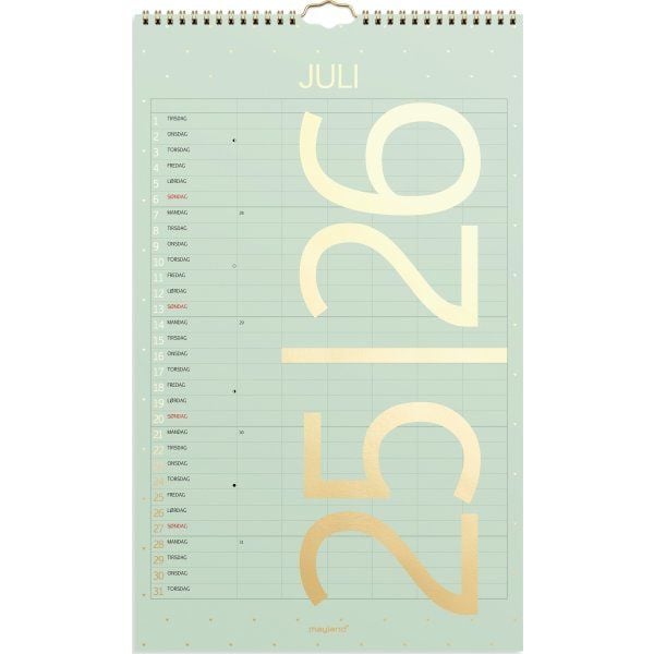 Mayland-Burde familiekalender Studie Color 2025/2026