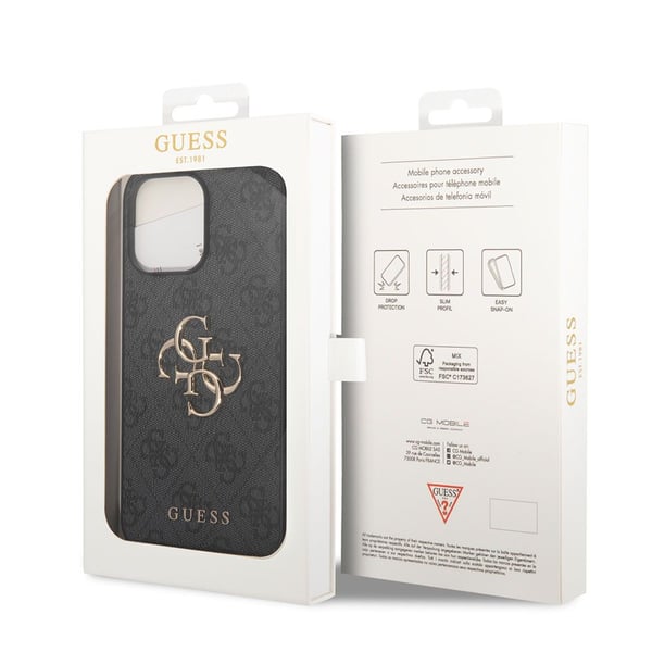 GUESS , Mobilskal, Apple, Apple iPhone 15 Pro, 15,5 cm (6.1"), Brun