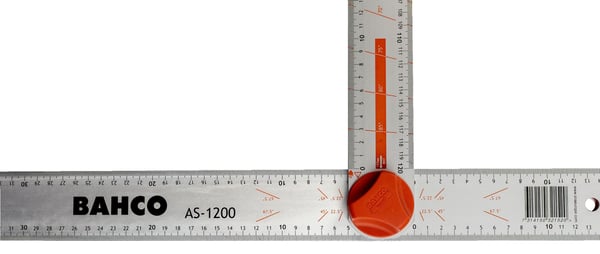 Bahco AS-1200 säädettävä kulmamitta 1200 mm, 22,5°, 45°, 67,5°, 90°