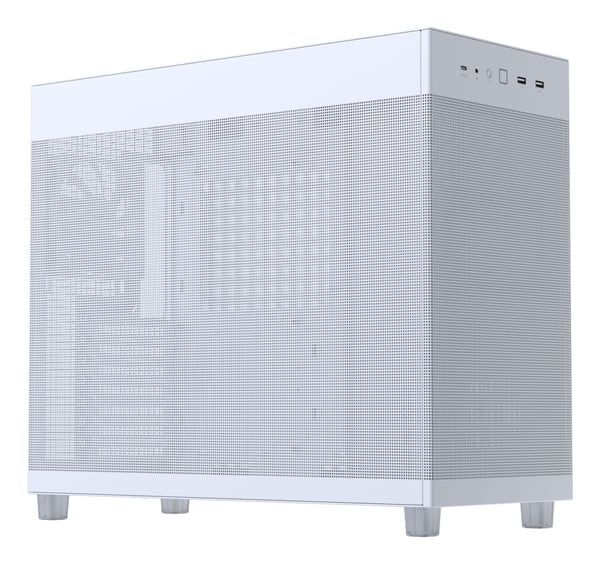 ASUS PRIME AP303 Mesh, Midi Tower, PC, Valkoinen, ATX, mikro ATX, Mini-ITX, Metalli, Pelaaminen