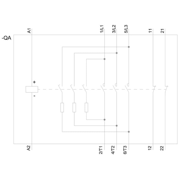 Siemens 3RT2617-1BF45 kondensaattorikytkin, 3 sulkevaa kosketinta, 10 A, 1 kpl, 131 mm, 129 mm, 55 mm, 415 g, 1 kpl