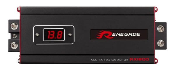 Renegade RX1800 PowerCap-kondensator 18000 µF, svart/rød
