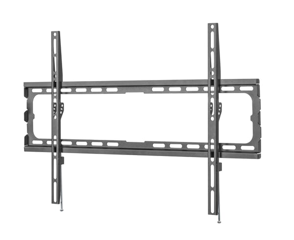 DELTACO - Monteringssats (väggfäste) - fixerad - för platt panel - upp till 45 kg - svart - skärmstorlek: 37"-80"