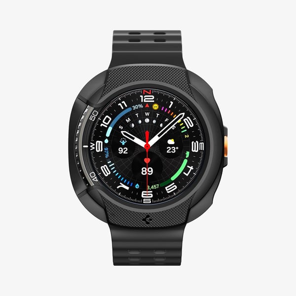 Spigen Liquid Air, eske, SmartWatch, svart, Samsung, Watch 8 Classic (46 mm), termoplastisk polyuretan (TPU)