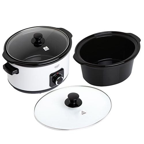 Adler AD 6413W, 5,8 l, Vit, Svart, Rotations-, 10 personer, 85 ° C, 100 ° C