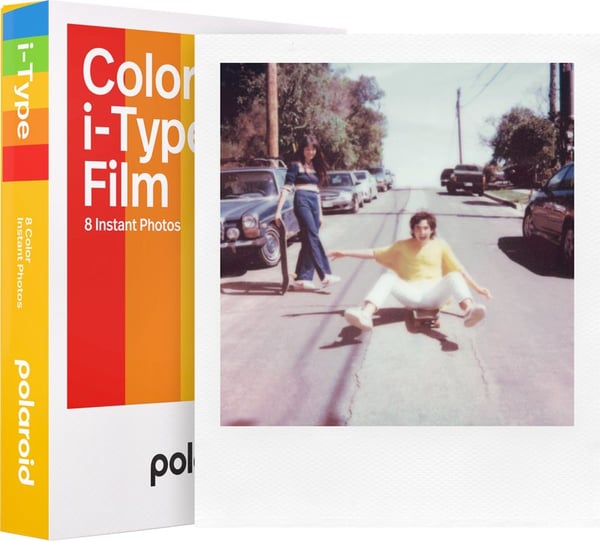 Polaroid i-Type -värifilmi – Strålende – valkoinen – 88 x 107 mm, 8 arkkia valokuvapaperia
