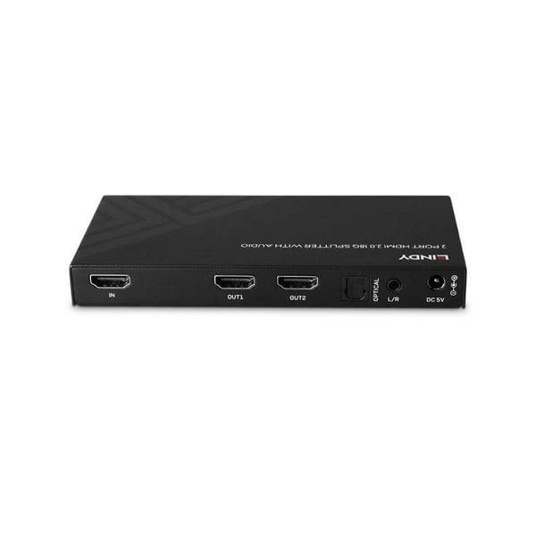 Lindy 38534, HDMI, 2x HDMI, 3,5 mm, 7680 x 4320 pikseliä, musta, Metalli