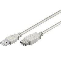 Goobay USB Verl AA 500 HiSpeed 2.0 5m, 5 m, USB A, USB A, Hane/Hona, Grå