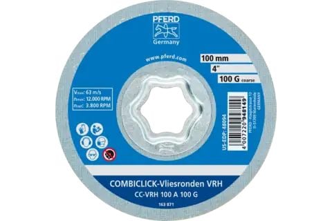 PFERD COMBICLICK non-woven discs VRH, 10 cm, 10 stykker