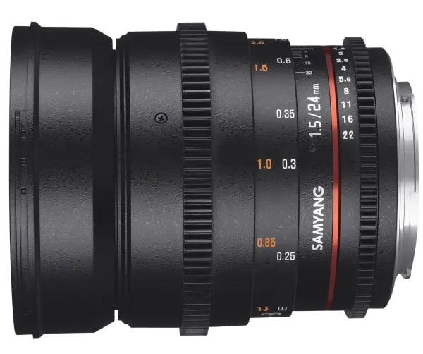 Samyang 24 mm T1,5 VDSLR ED AS IF UMC II -objektiivi, Nikon F-kiinnitys