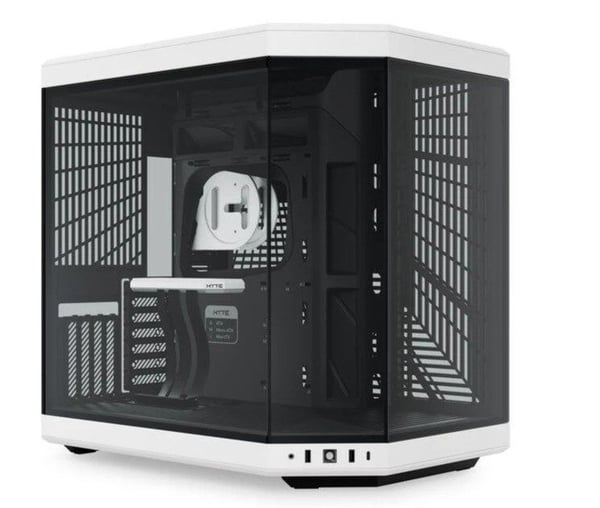 HYTE Y70 - Mid tower - utvidet ATX (E-ATX) - sidepanel med vindu (glass) - ingen strømforsyning (ATX) - panda - USB/lyd