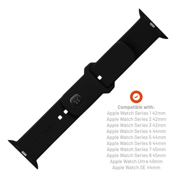 Fixed FIXED Silicone Sporty Strap - Silikonihihna Apple Watch Ultra/Ultra 2 49mm mustalle - Turvatakuu. Helppo osamaksu. Ilmainen toimitus alkaen £...