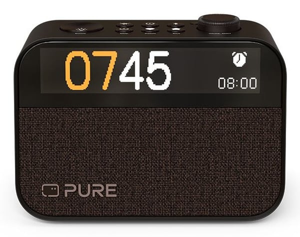 Pure Moment radioklokke Ambiente-lys, kaffesvart (252448)