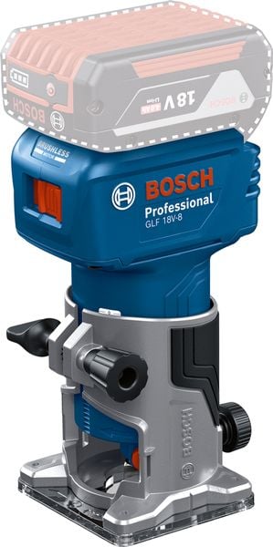 Bosch GLF 18V-8, Svart, Blå, 30000 RPM, 6, 6.35 (1/4"), 8 (5/16"), 10000 RPM, 89 dB, 81 dB - SOLO
