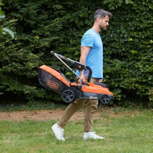 Black & Decker BCMW33184L2, Työnnettävä ruohonleikkuri, 400 m², 33 cm, 2,5 cm, 6,5 cm, 35 L
