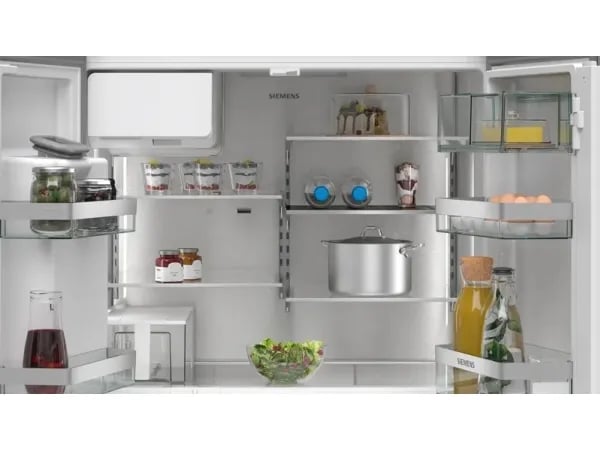 Siemens iQ500 KF96IAPEA - Kjøleskap/fryser - fransk dør underfryser med isdispenser, vannautomat - bredde: 90.5 cm - dybde: 73.1 cm - høyde: 183 cm...