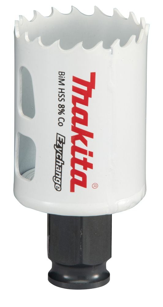 Makita E-03757, Single, Borr, Stål, Gjuten aluminium, Plast, Trä, Rostfritt stål, Vit, Bimetall, 4,4 cm