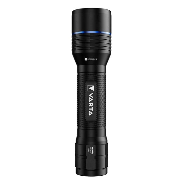 Varta Night Cutter Pro F30R, Käsikokoinen taskulamppu, musta, ABS-synteettinen, Alumiini, Polykarbonaatti (PC), Silikoni, Akkutaso, IP67, LED