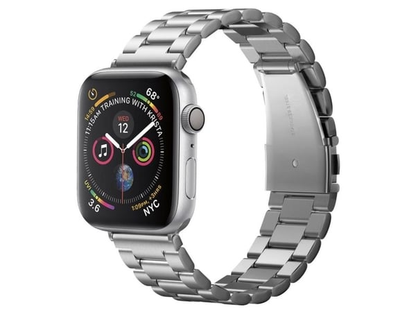 Spigen Modern Fit 44mm Watch Band - KlocKräm för smart klocka - silver - för Apple Watch Hermès Series 12, SE 3, Series 10, Series 11, Series 12, U...