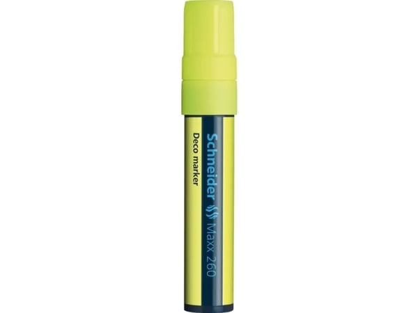 Schneider Maxx 260 - Markør - for glass - gul - vannbasert flytende kritt - 2-15 mm - ekstra bred