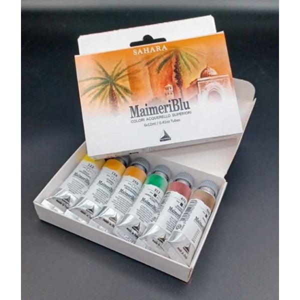 MaimeriBlu Watercolour set Sahara - 6 tubes 12ml - Professional Watercolours MaimeriBlu Watercolour set Sahara - 6 tubes 12ml - Professional Watercolours
