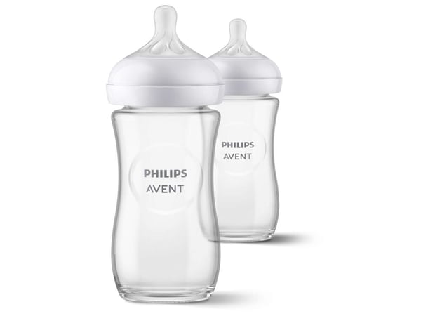Philips AVENT Natural Response glasnappflaskor 240 ml SCY933/02, 2-pack