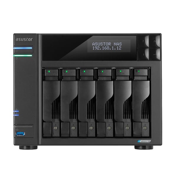ASUSTOR Lockerstor 6 Gen2 AS6706T NAS 6-brønns 8 GB RAM 2,5 Gigabit Ethernet