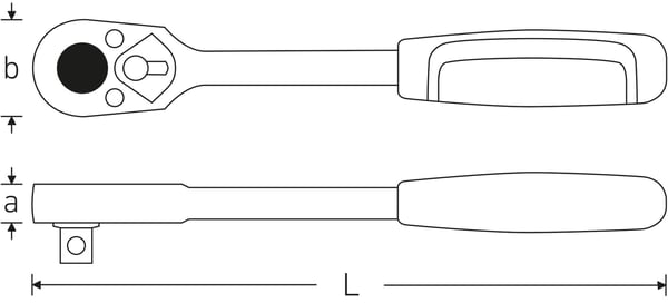 Stahlwille 532-2K 13121010 Vendbar skralde 1/2 (12,5 mm) 380 mm