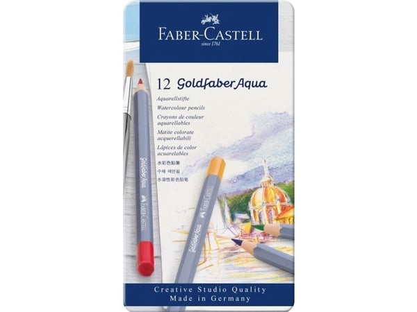 Faber-Castell GOLDFABER Aqua - akvarellikynä - valikoituja värejä (12 kpl)
