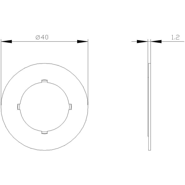 Siemens 3SU1900-0BG16-0SA0, Svart, 1 g, 43 mm, 43 mm, 1 mm