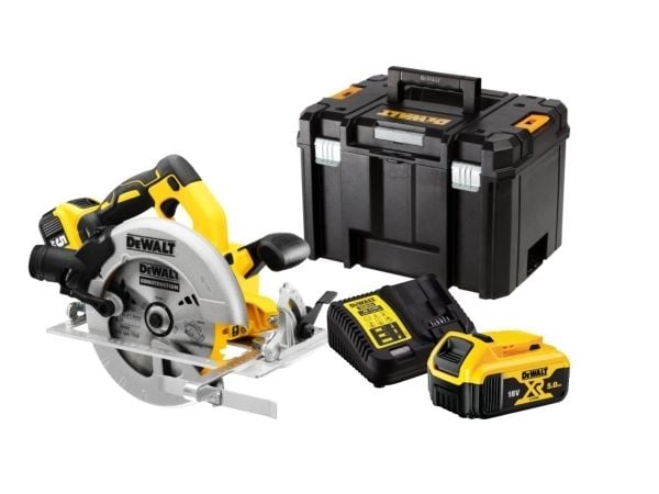 DeWALT DCS570P2-QW, Metalli, Muovi, Puu, Hopea, Keltainen, Alumiini, 18,4 cm, 5500 RPM, 1,6 cm