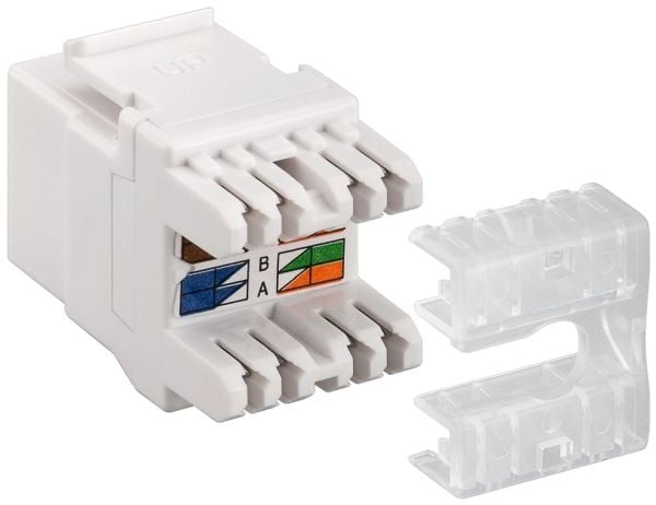 Goobay 95740, Tasainen, Valkoinen, RJ-45, IDC, Naaras, Cat6