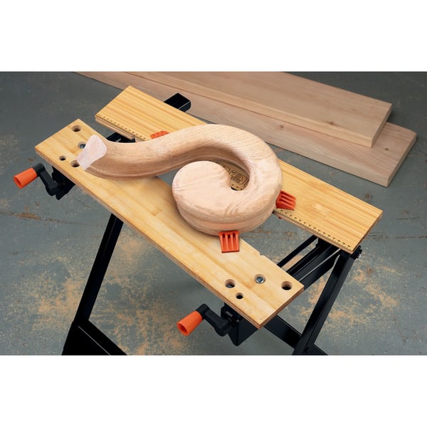 Black & Decker WM301-XJ, Bärbar arbetsbänk, Bamboo, Stål, Svart, 160 kg, 341 mm, 760 mm