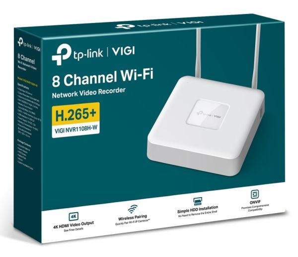 TP-LINK VIGI NVR1108H-W 8 kanalu Wi-Fi tinklo vaizdo irašymo irenginys | TP-LINK
