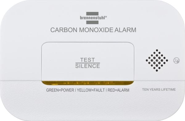 Brennenstuhl CM A 3030, Kolmonoxid (CO), Elektrokemisk givare, 85 dB, Vit, LED, Ytmonterad