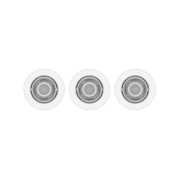 Philips Planet infälld spotlight 500 lm 2200-2700K dimbar, vit 3-pack