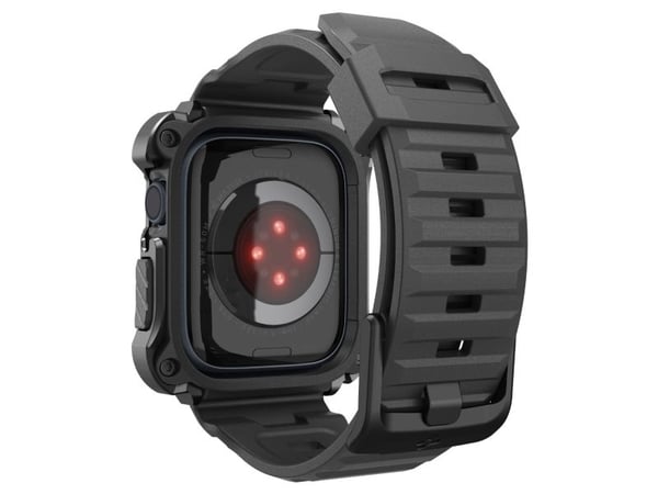 Spigen ACS05237, Ask, Smartwatch, Svart, Apple, Apple Watch Series 8 / 7 (45mm), Rostfritt stål, Termoplastisk polyuretan (TPU)