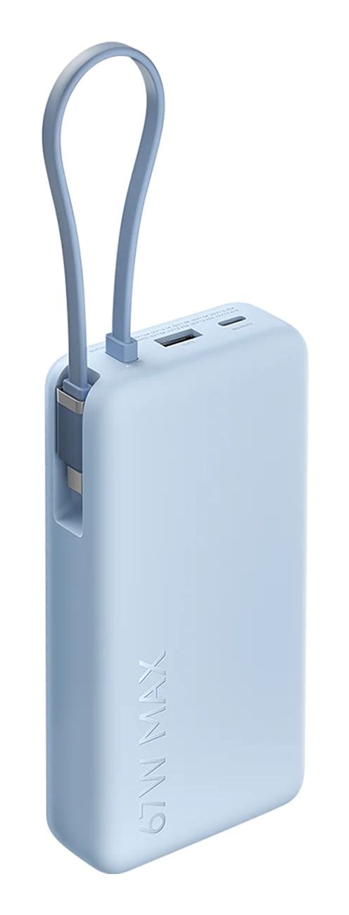 Xiaomi PB2067 - Strømbank - integrated cable - 20000 mAh - 74.37 Wh - 67 watt - 3.25 A - Fast Charge, QC 2.0, QC 3.0, QC 3.5, PD 2.0, Power Deliver...