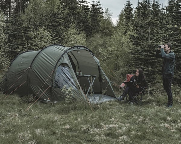 Easy Camp Hidra 4, Camping, Hård ram, Tunneltält, 4 personer, 9,5 kg, Grön